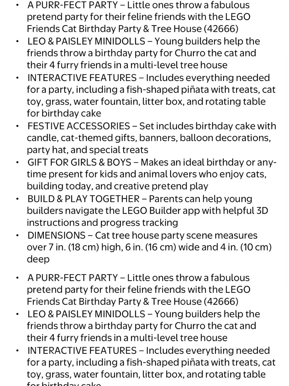 Lego Friends Cat Birthday Party & Treehouse Building